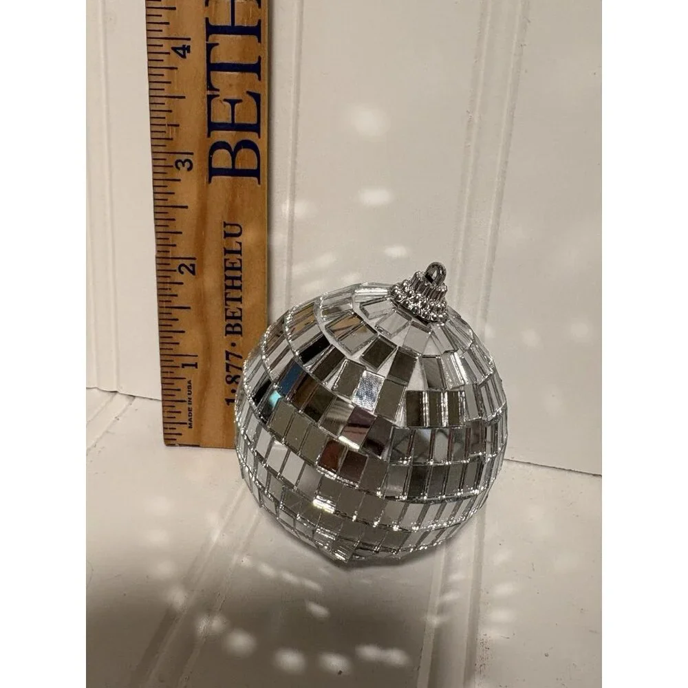 15Pcs Glass Mirror Disco Balls Christmas Tree Ornament Decoration Mix Sizes - Picture 7 of 8